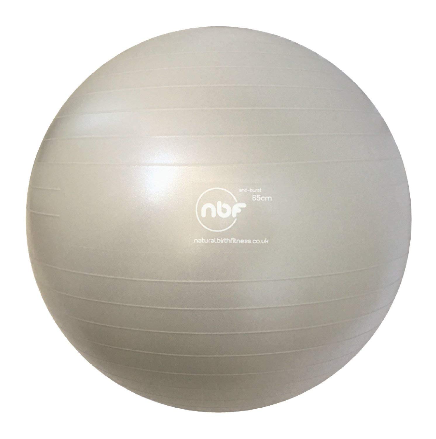 nbf Birthing Ball with Pump and Pregnancy Instruction Guide 55cm 65cm 75cm Anti-Burst 75cm Silver