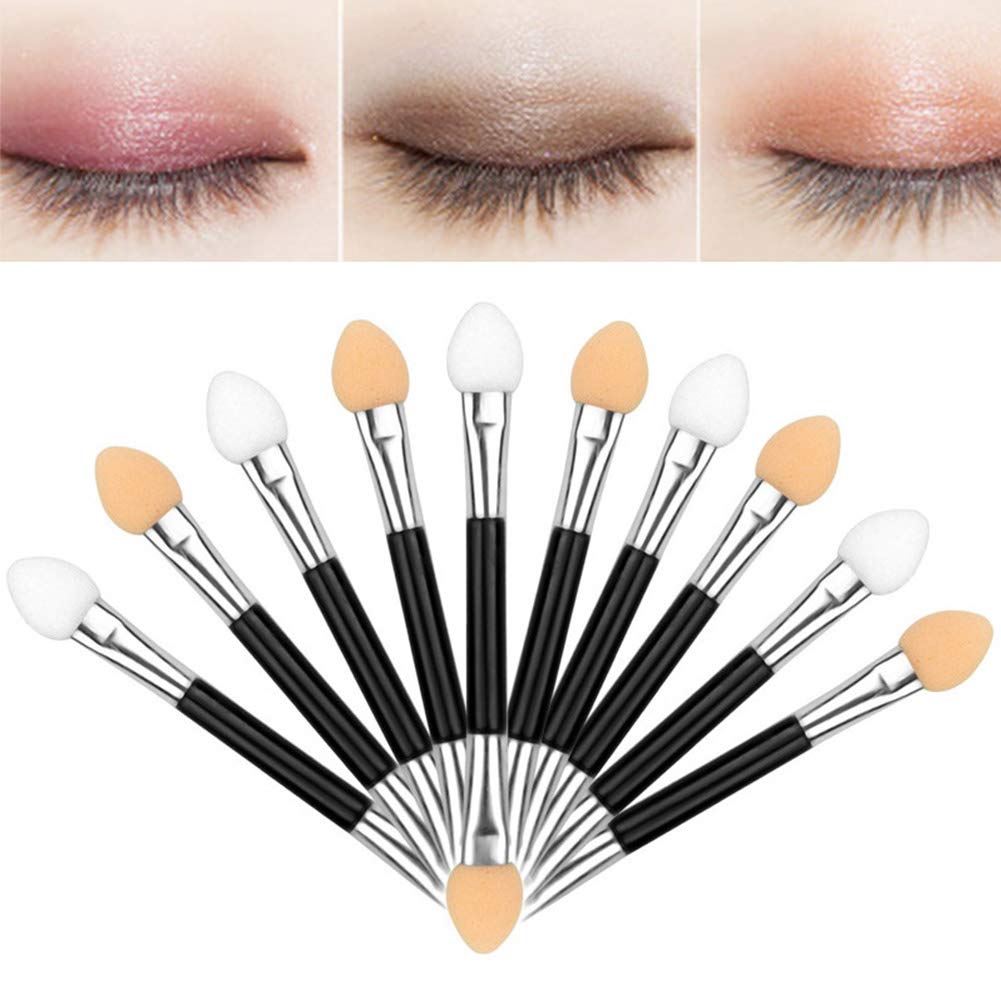 Sponge Eyeshadow Brush 10pcs Reusable Eyeshadow Applicators Double Ended Disposable Makeup Sponge Beauty Tool