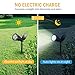 Solar Spotlights, Litom 2-in-1 Upgraded Powered Landscape Lights with 2 Solar Panel & 2 Modes, Auto On/Off and Waterproof Outdoor Wall Lights for Garden Patio Backyard Driveway Tree Bush