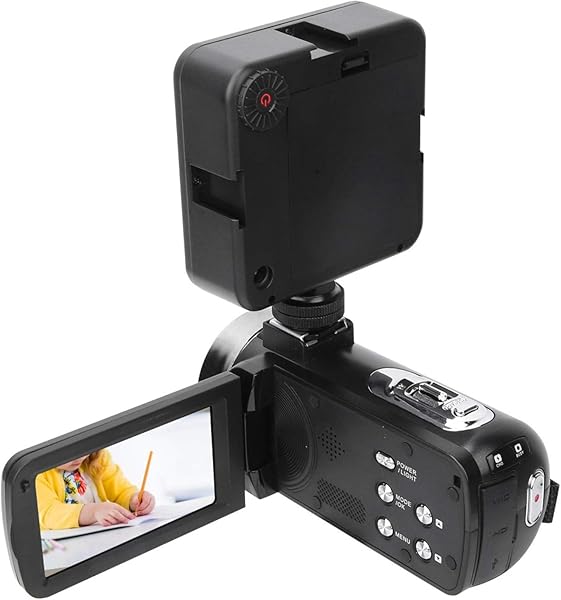 Video Camera LCD Screen 1080Pwith LED Fill Lights Set Support External Microphone