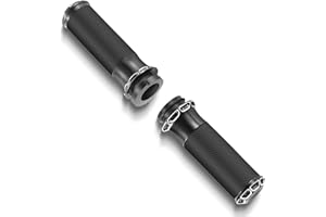HEYOMOTOR Motorcycle Handlebar Grips 1" Black Street Glide Flhx Handgrip for Harley Davidson Touring Glides Electronic Throttle Grips 2008-2023 CNC Edge Cut