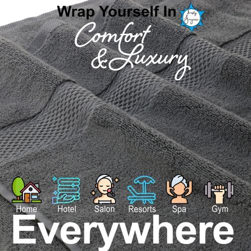SIMPLY SMYRNA 100% TURKISH COTTON ZERO TWIST HIGH ABSORBENT SUPER SOFT TURKISH BATH TOWELS -CHARCOAL GREY (ANTHRACITE), CREAM,WHITE, LIGHT GREY, BEIGE – 6PCS TOWEL SET (BEIGE)