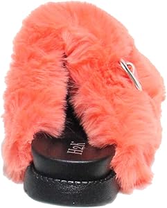 closed toe fur slides