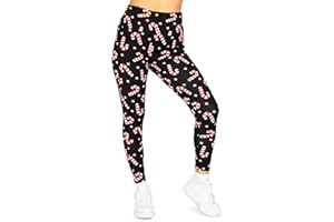 Tipsy Elves Christmas Leggings for Women - Comfy Festive Holiday Themed High and Mid Waisted Leggings