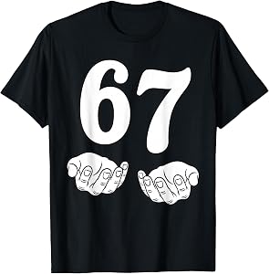 Six Seven 6 7 Funny 67 Gen Alpha Slang 6-7 Meme School T-Shirt