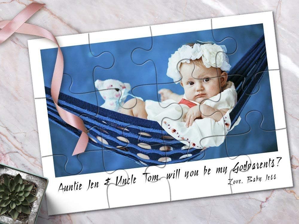Will You Be My Godparents Photo Puzzle Proposal Gifts for Godmother and Godfather Photo Puzzle Frame for Godparents Proposal