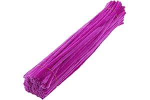 tioyeah 100PC Arts Crafts Pipe Cleaners Set for DIY Decorations Solid Tools Home Improvement Projects 100PCS (Purple, One Siz