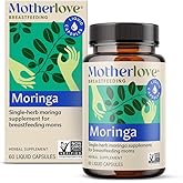 Motherlove Moringa (60 Liquid caps) Lactation Supplement to Support Breast Milk Supply—Non-GMO, Organic Herbs, Vegan, Kosher