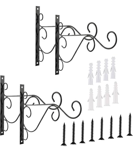 2pcs Cintres Plante Extérieur Oiseau Sur Perche - Suspension Murale Résistante Pour Plantes Et Mangeoires