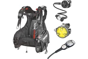 Seac Smart Screen, Scuba Diving Equipment Kit with BCD, Regulator, Octo, Dive Computer and Pressure Gauge