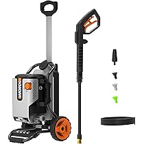 Worx WG606 1900 PSI (MAX 2090 PSI) Electric Pressure Washer, Black
