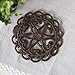 Cast Iron Trivet | Round with Vintage | Pattern Decorative Cast Iron Trivet For Kitchen Or Dining Table | 6 