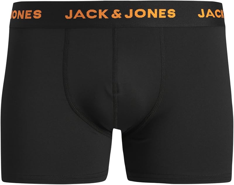 Jaclad Solid Trunks - Confezione da 5 Pezzi Jaclad Solid Trunks da Uomo (Confezione da 5), Nero, L