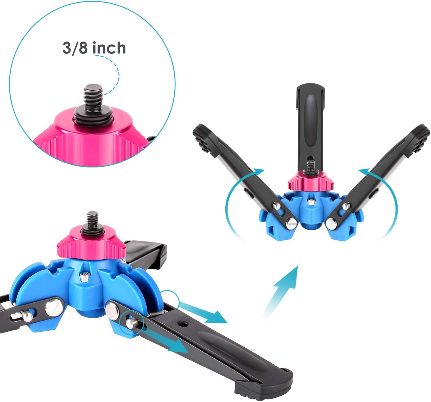 Neewer Extendable Camera Monopod with Removable Foldable Tripod Support Base:Aluminum Alloy, 20-66 inches/52-168 Centimeters for Canon Nikon Sony DSLR Cameras, Payload up to 11 pounds/5 kilograms : Camera & Photo