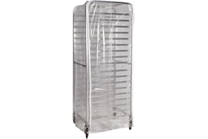 WINHOLT EQUIPMENT Winholt SRC-58/3Z Bun Pan Rack Cover, Heavy Duty Plastic, 3 Zippers, 23" W x 28" L x 61" H, Clear