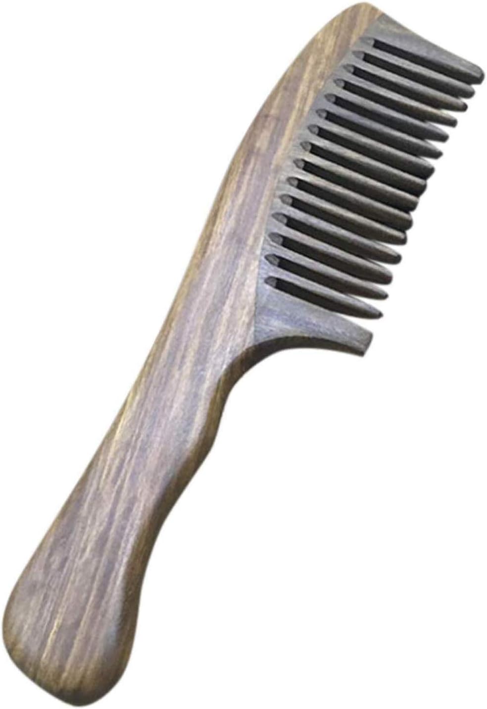 Wooden Comb, bluesees Handmade Natural Sandalwood Comb Wide Tooth Comb Head Massager Hair Combs Hair Care- No Snags
