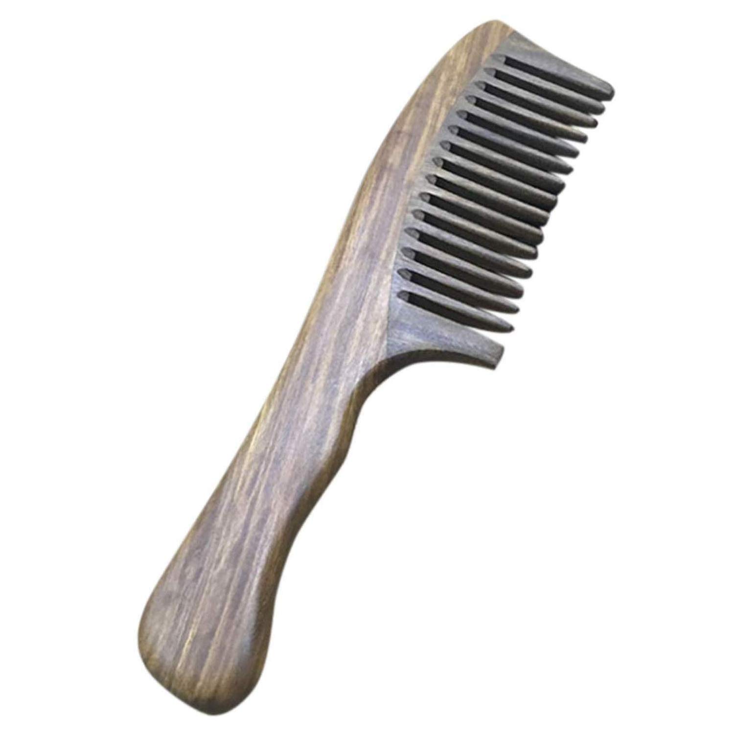 Wooden Comb, bluesees Handmade Natural Sandalwood Comb Wide Tooth Comb Head Massager Hair Combs Hair Care- No Snags, No Tangle, No Static for Baby & Women & Men