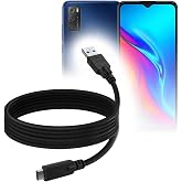BoxWave Cable Compatible with TCL 20E - DirectSync - USB 3.0 A to USB 3.1 Type C, USB C Charge and Sync Cable - 6ft - Black