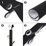 iGadgitz Home U6938 Neoprene Cable Sleeve 150cm Black White Reversible Wire Wrap view 3