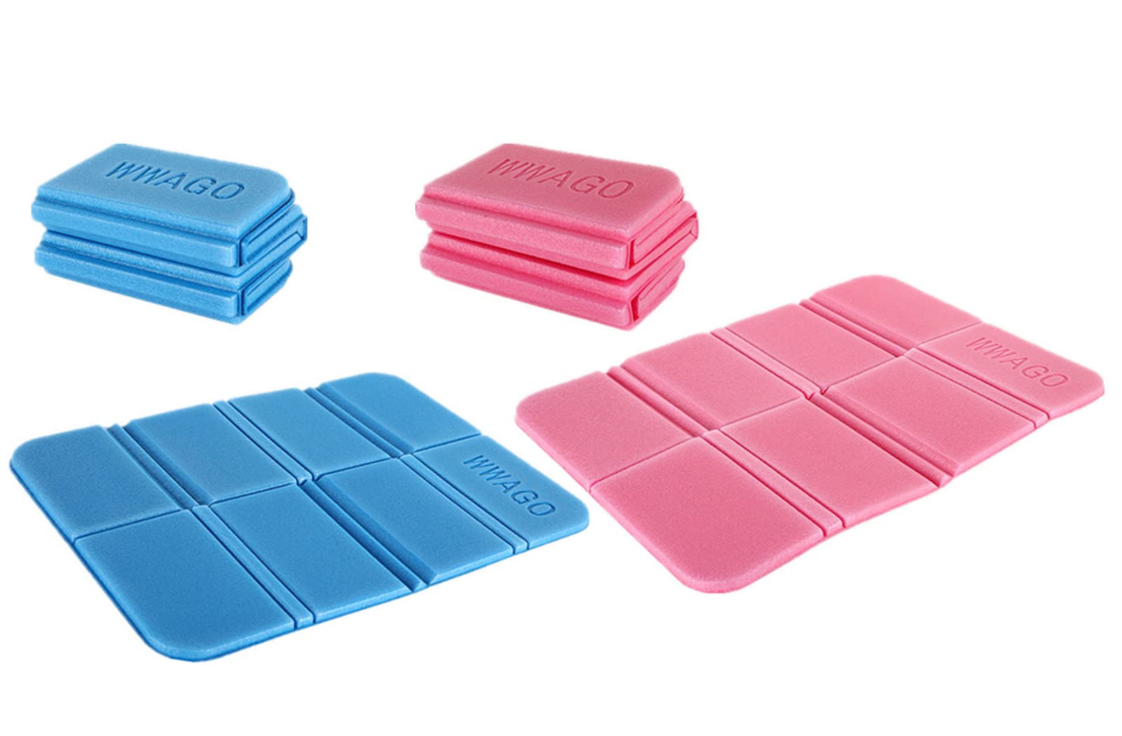 WANGCL Folding Sit Mat Folding Foam, 2 PCS Folding Sit Mat Moisture-Proof Insulated Fold Up Seat Pad for Outdoor Camping Hiking