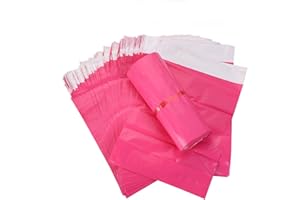 antfees 6x9 Inch Poly Mailers, 200 Pack Hot Pink Shipping Bags Strong Thick Mailing Envelopes Self Seal Adhesive Waterproof and Tear Proof Boutique Packages Postal Small Business for Clothes, Jewelry