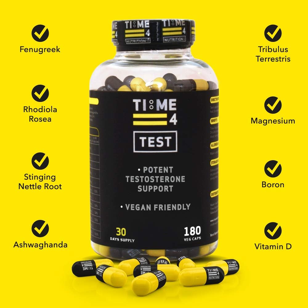 Time 4 Test, Testosterone Booster for Men High Strength Testosterone Support, Vegan Testosterone Boosters Supplements - Image 5