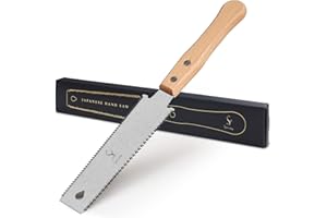 Japanese Hand Saw Woodworking Tools, SS SHOVAN Double Edged 11/17 TPI Flush Cut Saw, Wooden Handle Pull Saw Small Handsaw for Fine Cutting Wood