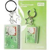 LINE FRIENDS Official BT21 ID Card Acrylic Keychain