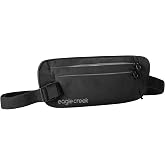 Eagle Creek Undercover RFID Money Belt, Black | Slim Travel Waist Pouch with RFID Blocking, Secure Passport, Cards, and Cash, Adjustable Strap, Lightweight and Discreet