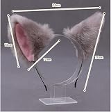 Camelliass Faux Fur Fox Cat Ears Headband White Hair Hoop Cosplay view 2