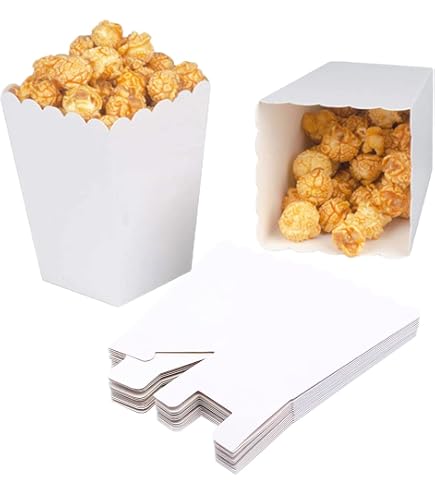Lot De 50 Boîtes à Frites En Papier (format Snack) - Pour Frites, Popcorn, Bonbons, Fêtes, à Emporter