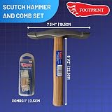 Footprint Scutch Hammer with 5 Combs and Hickory Handle view 4