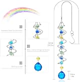 H&D Hyaline & Dora Crystal Rainbow Suncatcher Double-Spiral 17.7 in view 2