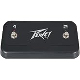 PEAVEY 03620960 Multi-Purpose 2-Button Footswitch With LED 15-Ft. Detachable 1/4 in. Cable With Metal Straight To Right Angle Connectors