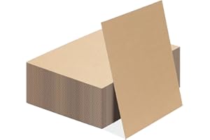 Calenzana 50 Pack 8.5x11 Inch Brown Corrugated Cardboard Sheets Flat Cardboard Sheets for Packing Mailing Dividers and DIY Crafts