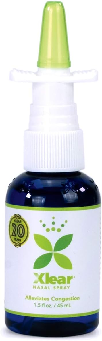 XLEAR Nasal Spray, 1.5 Fl Oz, All-Natural Saline and Xylitol Moisturizing Sinus Care - Immediate and Drug Free Relief From Congestion, Allergies, and Dry Sinuses: Health & Personal Care