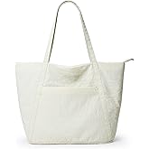 WLLWOO Large Gym Tote Bag for Women Sport Yoga, 24L Travel Beach Bag Lightweight Zipper Shoulder Handbag for Daily Work