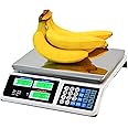 C-CHAIN 88LB Digital Price Scale Electronic Price Computing Scale LCD Digital Commercial Food Meat Weight Scale, Upgraded Ver