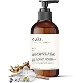 DUSA Premium Natural Santal Hand Lotion – 8 oz - Vegan Moisturizing Hand Cream, Deep Hydration with Shea, Mango & Cocoa Butter, Sweet Almond & Sunflower Oils – Softens & Nourishes Dry Skin