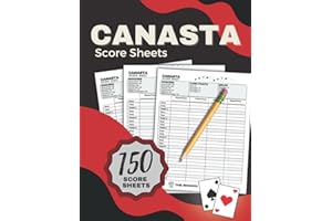 Canasta Score Sheets: 150 Scorekeeping Records for Canasta Game Play