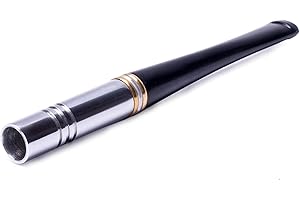 DR WATSON Dr. Watson - 3.9" Art Deco Metal Cigarette Holder, fits Regular Cigarettes, Great for Roll ups (Also Available in Extra Slim Size)