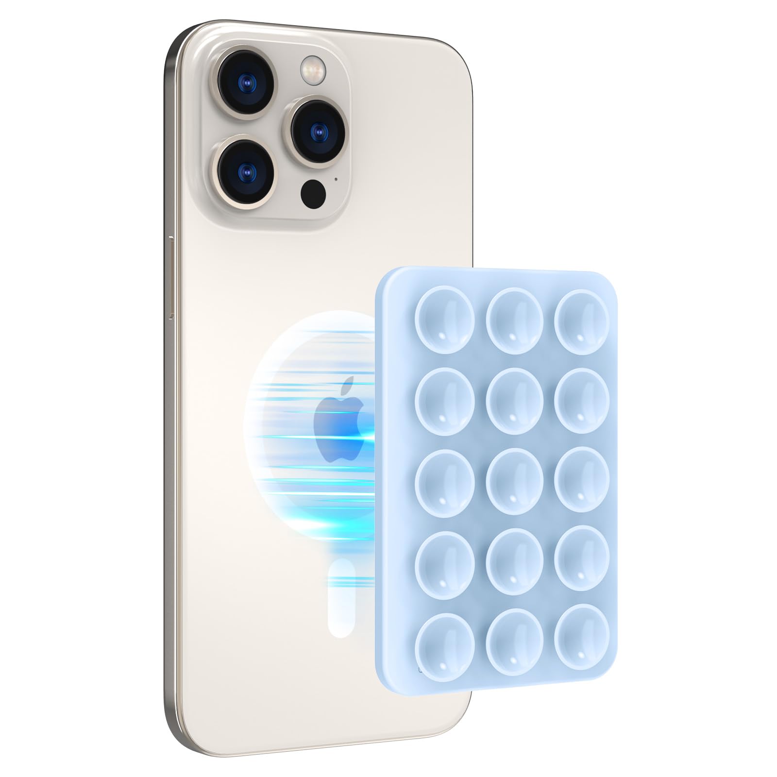 AHASTYLE Silicone Suction Phone Case Stand for iPhone 17/16/15/14/13/12 Series, Magnetic Suction Cup Phone Mount for iPhone MagSafe Case, Mirror Shower Phone Holder, for TikTok Videos and Selfies — image 1