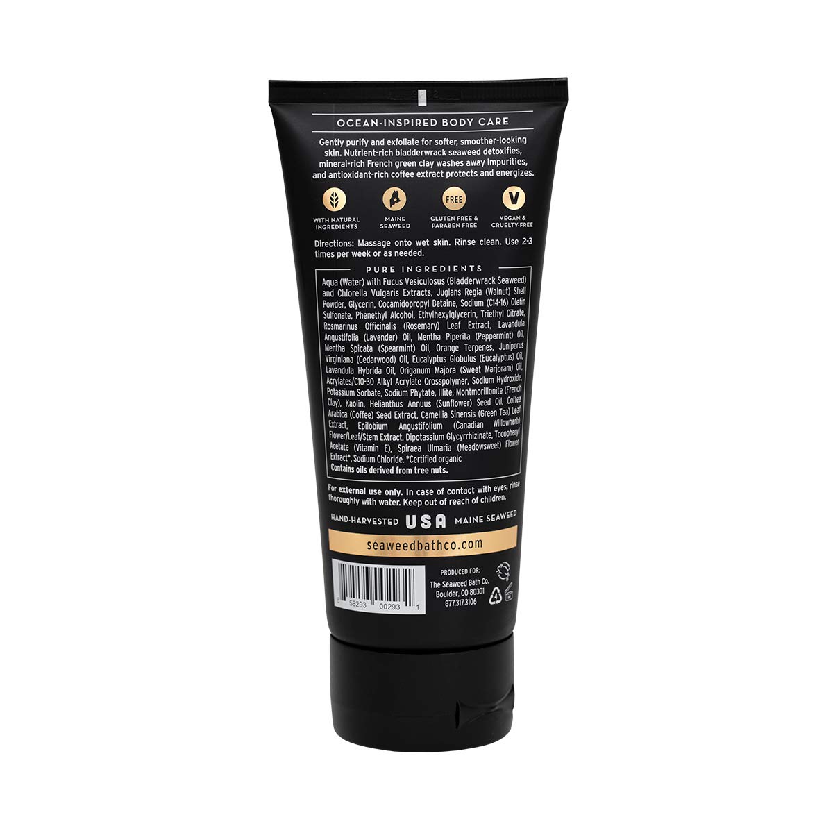 The Seaweed Bath Co. Exfoliating Detox Body Scrub, Awaken Scent (Rosemary & Mint), Natural Organic Seaweed, Vegan, Paraben Free, 6 oz. : Beauty