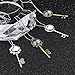 Accmor 20 Pcs Vintage Skeleton Keys Pendant Trays with 20 Pieces Glass Dome Tiles Cabochon, Pendant Bezel Blank for Crafting DIY Jewelry Making, Totally 40 Pieces