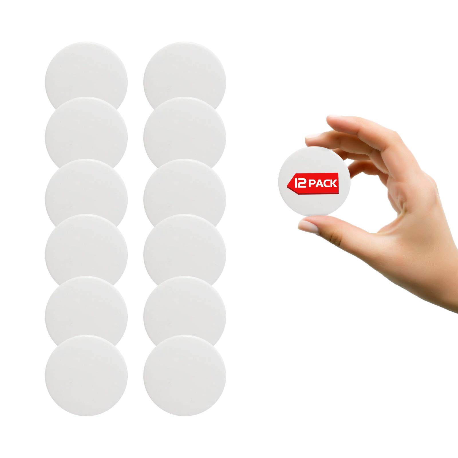 Door Stopper Wall Protector, 12 PCS 1.57" Silicone Door Handle Bumper, Wall Protectors with Self Adhesive 3M Sticker for Protecting Wall