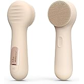 Silicone Face Scrubber, NågraCoola CLIE 2.0 Facial Cleansing Brush, Rechargeable, Waterproof Face Scrub Brush for Cleansing, Exfoliating, Massaging, Electric Facial Exfoliator for Women and Men - Oat