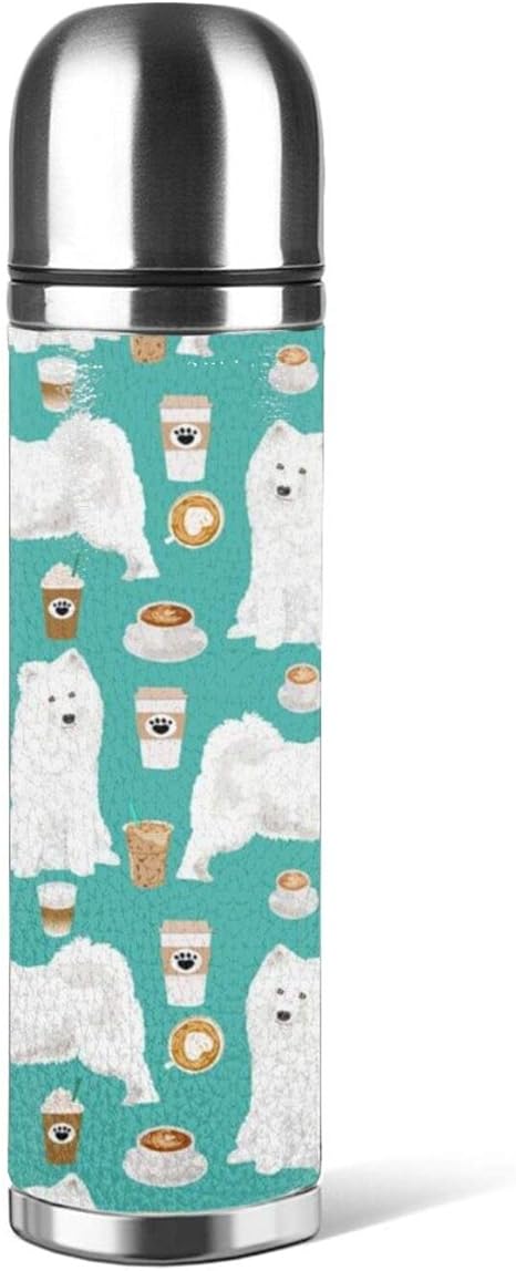 Amazon 水筒 真空断熱 魔法瓶 ケータイマグ 保温ポット サモエドとコーヒー 軽量 保温 保冷 大容量 ステンレスボトル 500ml 水筒 マグボトル オンライン通販