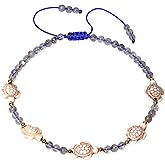 Lightock Spiritual Crystals and Stones Beaded Anklet Howlite Turtle Boho Ankle Bracelets for Women Summer Hawaii Beach Foot Jewelry