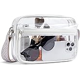 BOSTANTEN Clear Bag for Women Stadium Approved Clear Bags Small Crossbody Purse Trendy for Concerts Sports Events