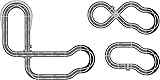 Scalextric Racing Curves Extension Pack 1:32 Slot